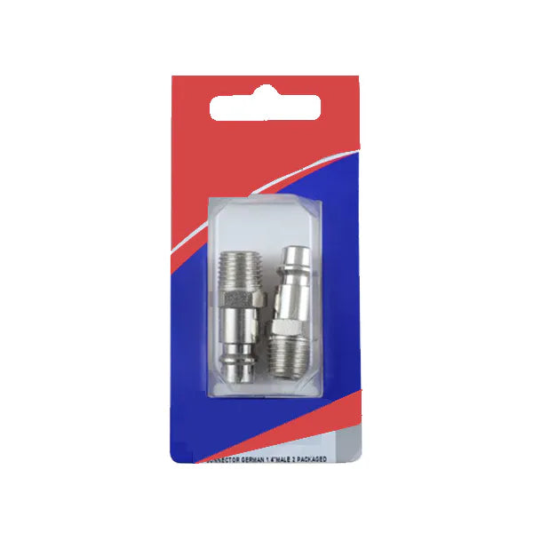 Connector German 1/4" Male 2PC Pack