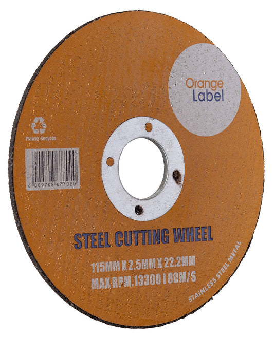 Disc Cutting Steel 115x2.5x22.2mm Orange Label
