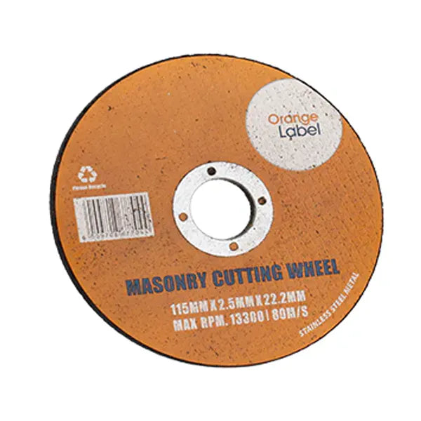 Disc Cutting Masonary 115x2.5x22.2mm Orange Lable