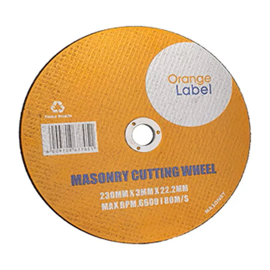 Disc Cutting Masonary 230x3x22.2mm Orange Lable