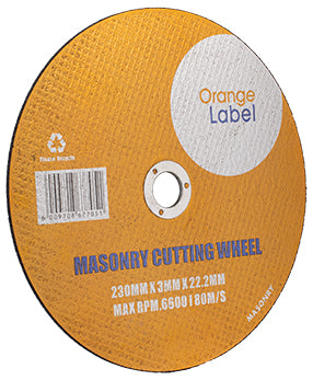Disc Cutting Masonary 230x3x22.2mm Orange Label