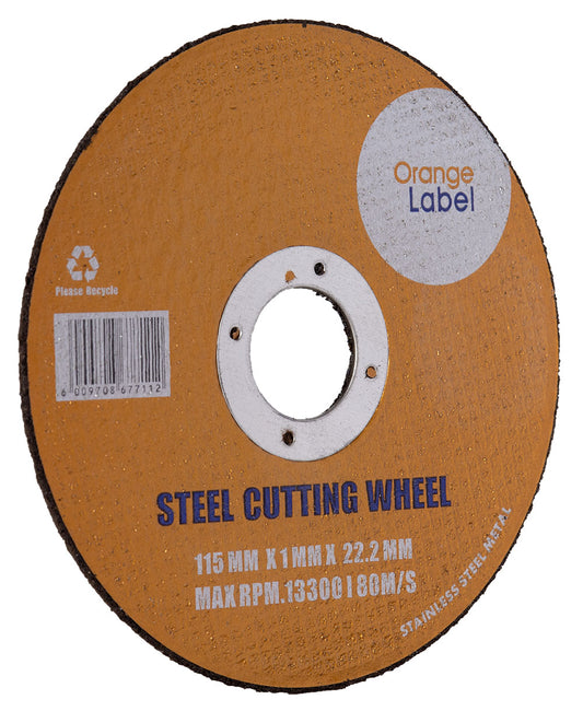 Disc Cutting Steel 115x1x22.2mm Orange Label