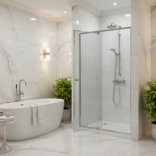 Door Shower Pivot Clear