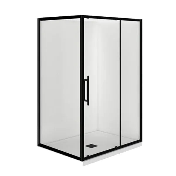 Door Shower Sq Grey Tinted (Black Frame Sd15)