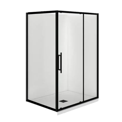 Door Shower Sq Grey Tinted (Black Frame Sd15)