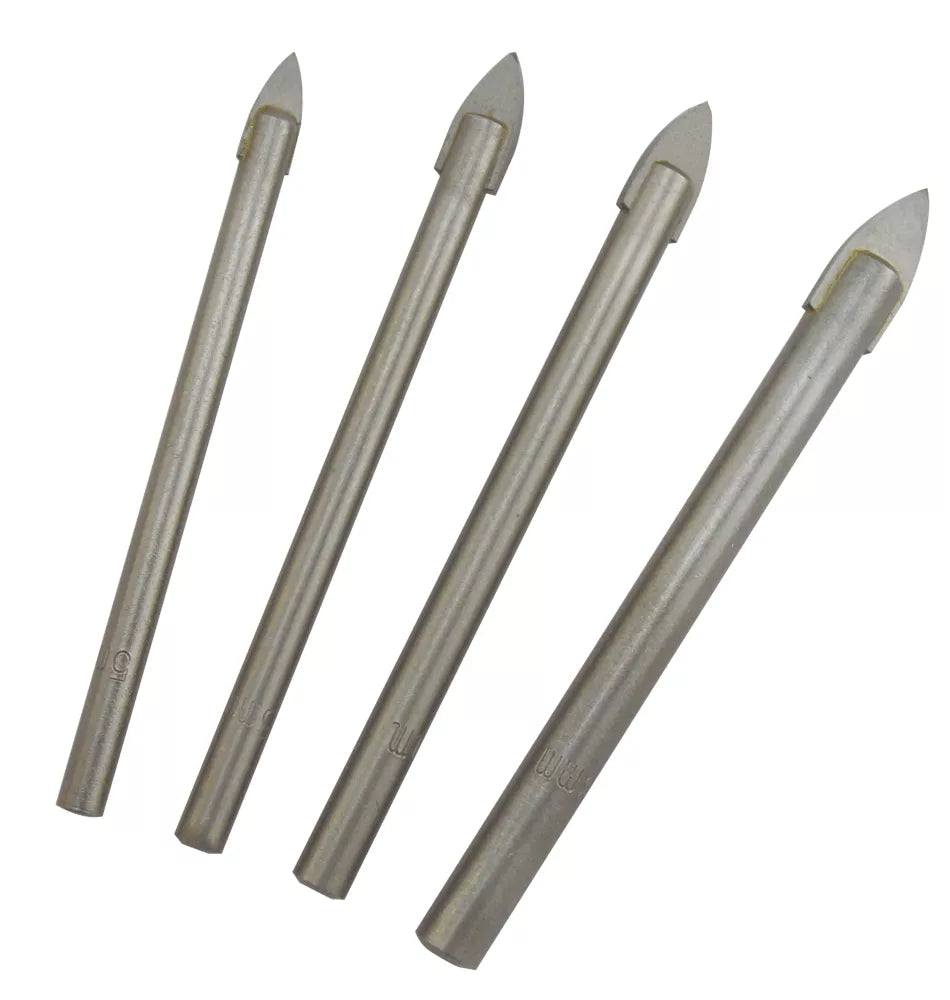 Drill Bit 4 Pcs Set Glass 3/4/5/6Mm