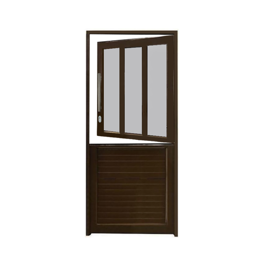 Door Alu 3 Panel Stable Bronze