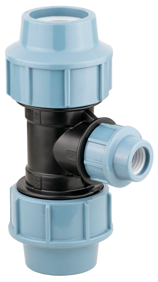 Fitting Comp HDPE Reducing Tee 50*40*50mm