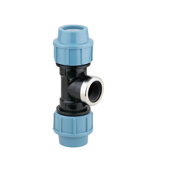 Fitting Comp HDPE Female Thread Tee 50*1-1/2*50