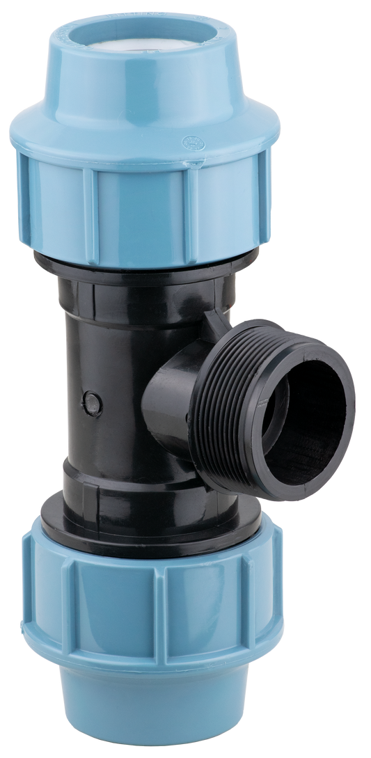 Fitting Comp HDPE Male Thread Tee 50*2*50