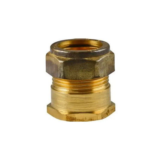 Fitting Comp Brass Straight Coupler C×Fi 15mm×1/2"
