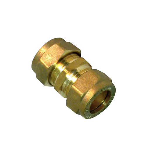 Fitting Comp Brass Straight Coupler C×C 15mm