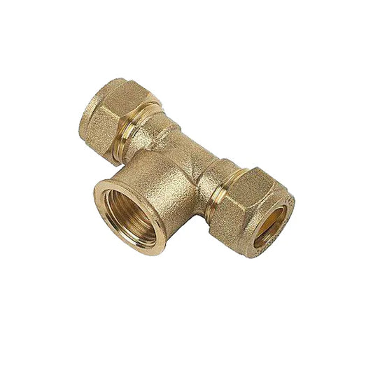Fitting Comp Brass Tee C×C×Fi 15×15×1/2"