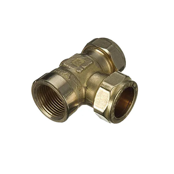 Fitting Comp Brass Tee C×C×Fi  22×22×1/2"