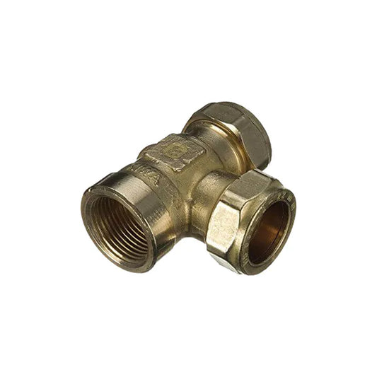 Fitting Comp Brass Tee C×C×Fi 15X1/2"Fx15
