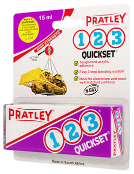 Glue Pratley 1-2-3 Quickset 15ml