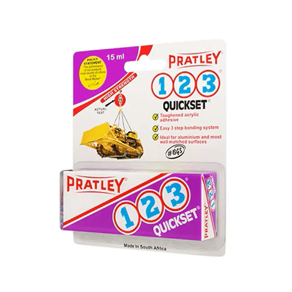 Glue Pratley 1-2-3 Quickset 15ml