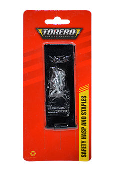 Hasp & staples saftey black 50mm