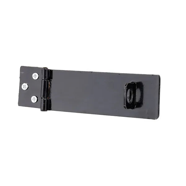 Hasp & staples saftey black 100mm