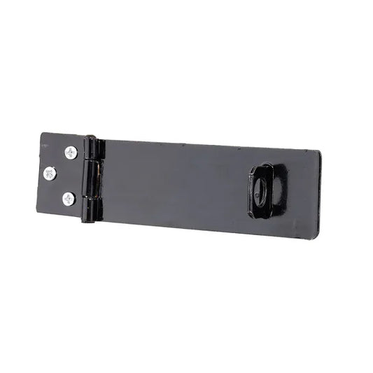 Hasp & staples saftey black 100mm