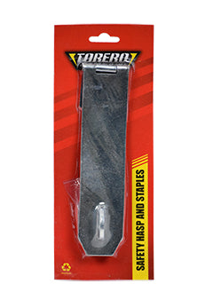 Hasp & staples saftey galvanised H/D 150mm