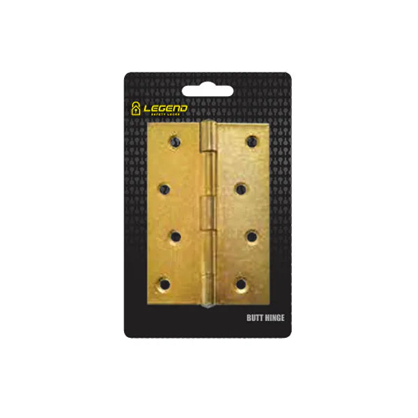 Hinges butt brass plated 100mm Heavy Duty