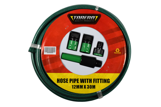 Hose Pipe PVC Torero 12mmx30m With Fittings