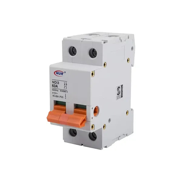 Isolator Main Switch Din Rail Neu 63A DP 3KA