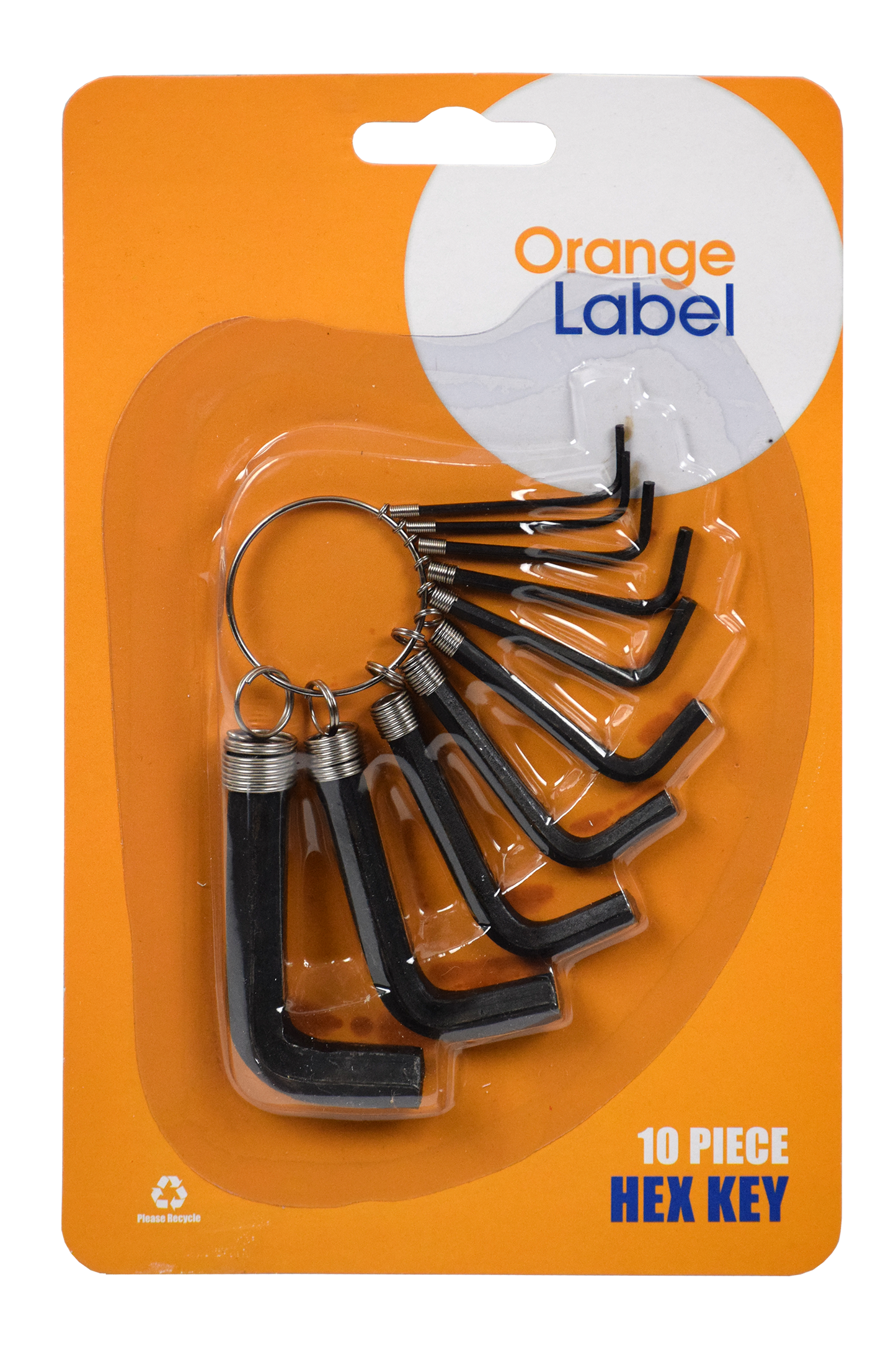 Key Hex Set 10pcs Orange Label