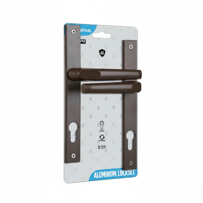 Lockset Aluminium Brown Blister