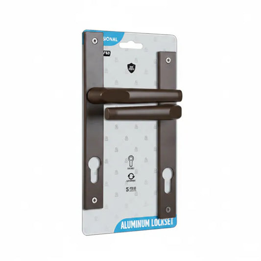 Lockset Aluminium Brown Blister