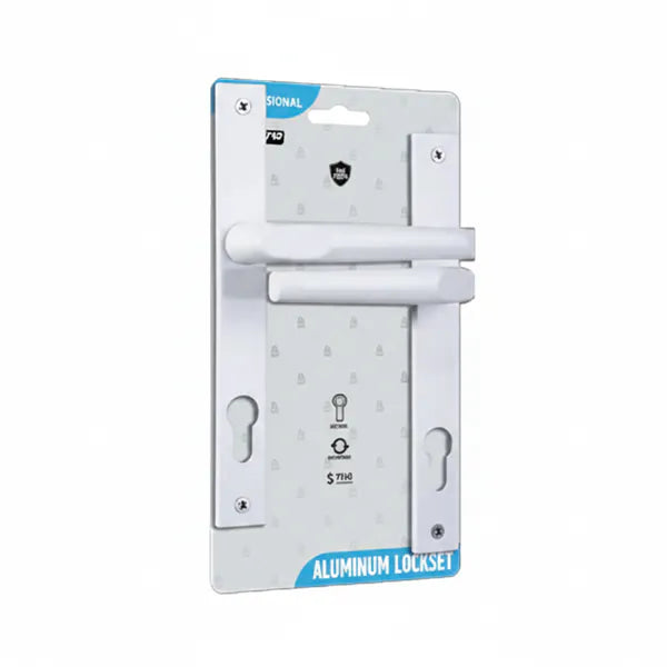 Lockset Aluminium White Blister