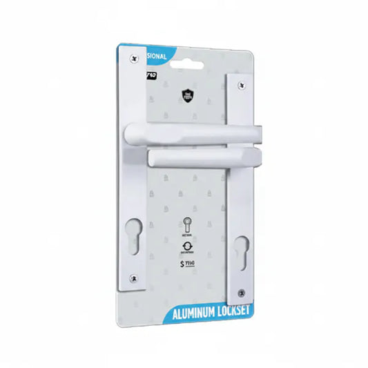 Lockset Aluminium White Blister