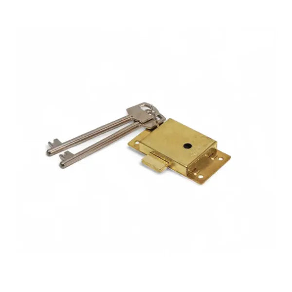 Lock Cupboard Brass 64mm