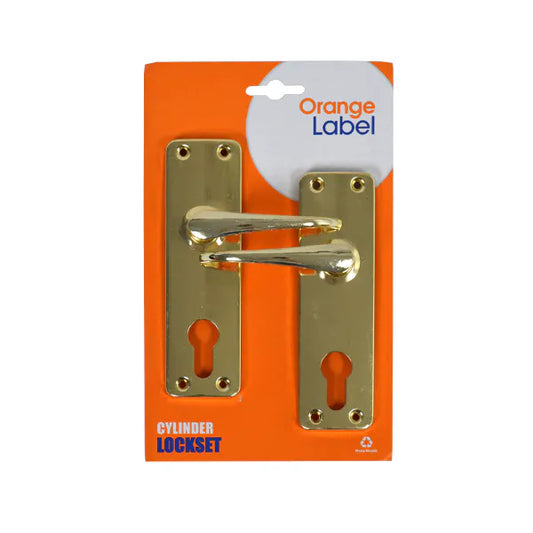 Lockset cylinder brass Orange Label