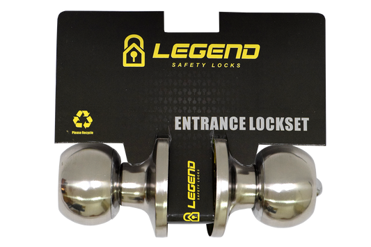 Lockset Entrance Round Satin Silver 607SS-ET