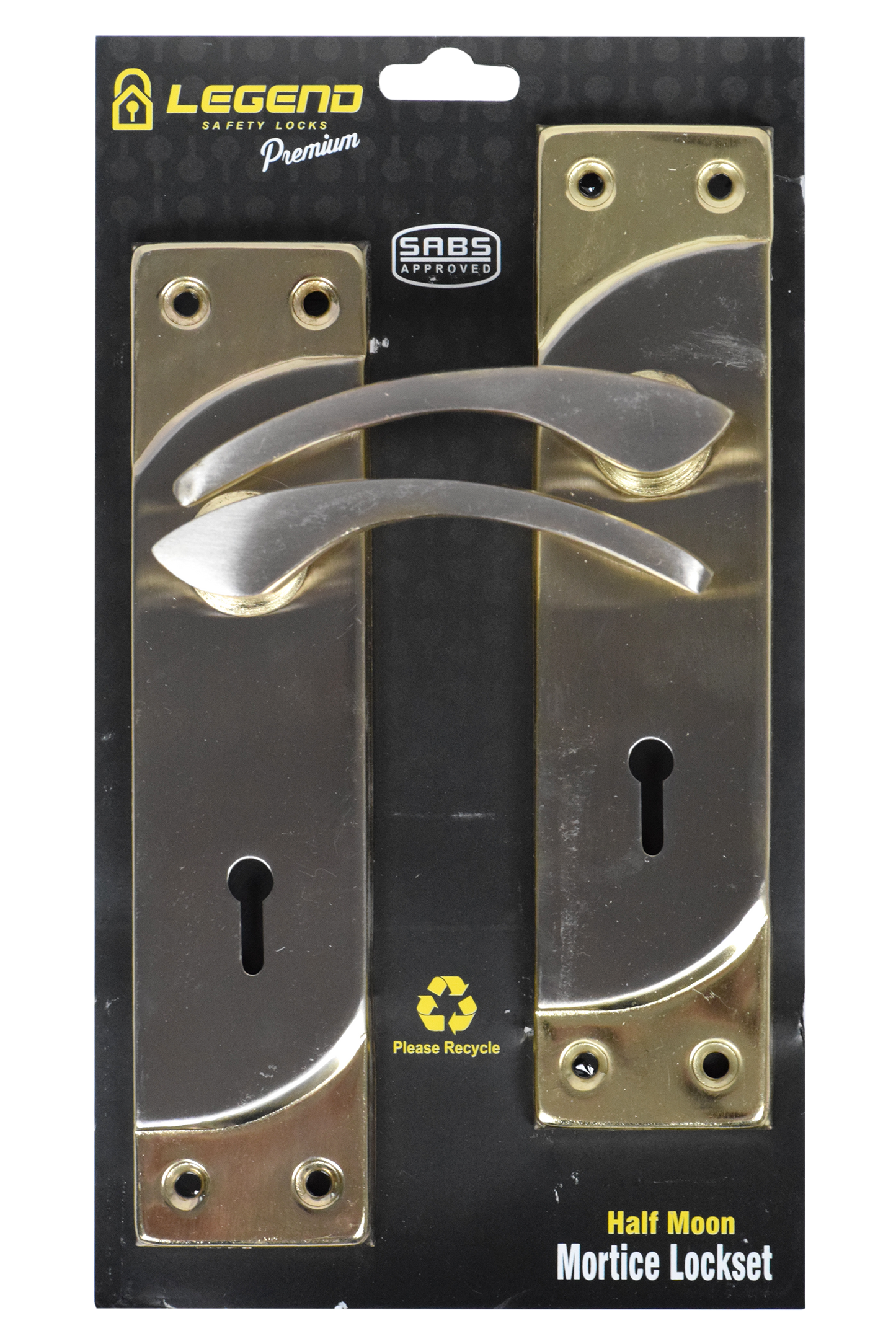 Lockset 2L SABS Half Moon 7"