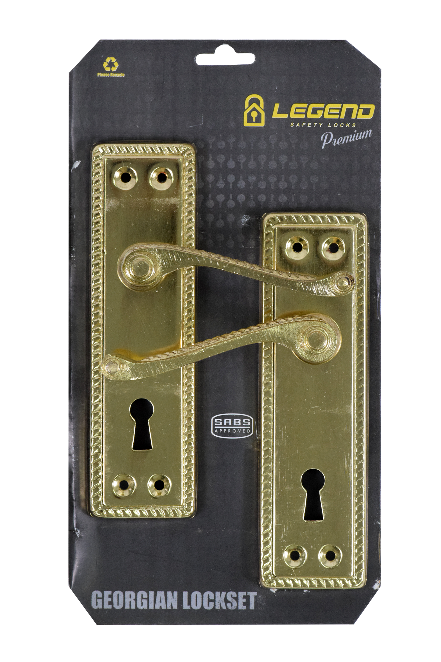 Lockset Georgian Brass 6" SABS MT-L006