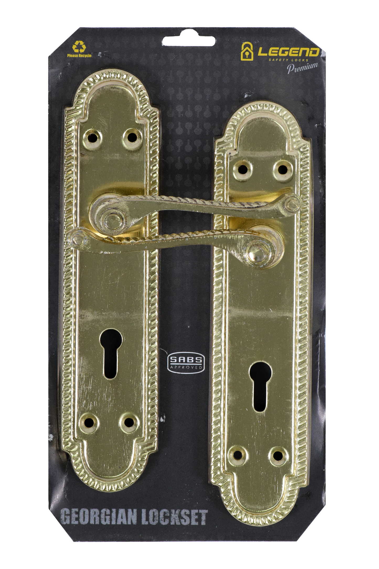 Lockset Georgian Brass 8" SABS MT-L008