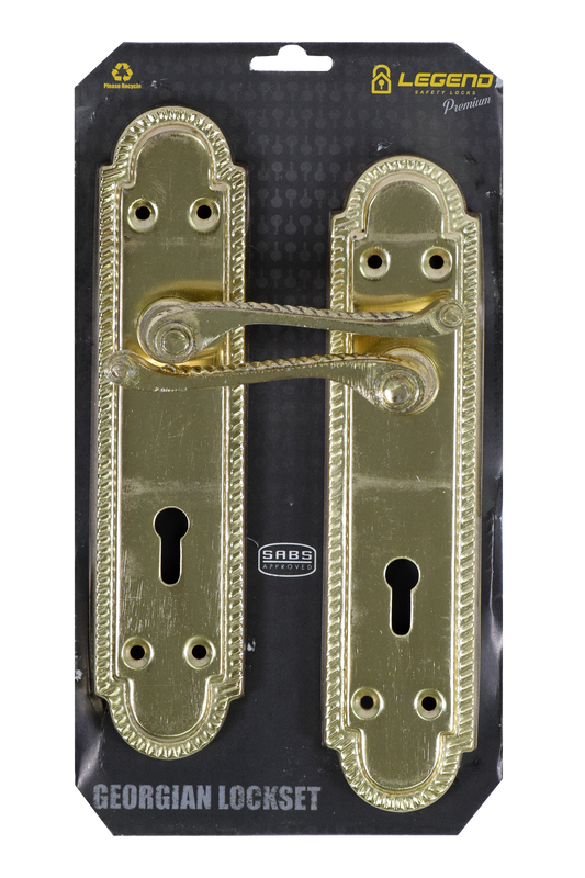 Lockset Georgian Brass 8" SABS MT-L008