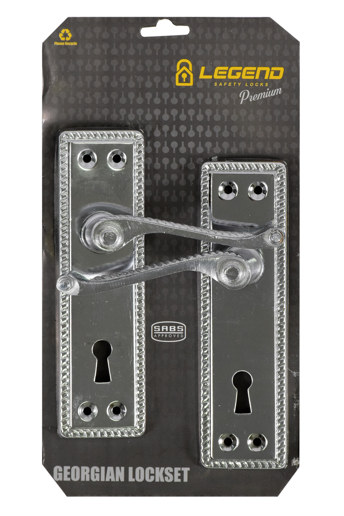 Lockset Georgian Chrome 6" SABS MT-L005