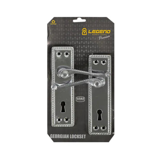 Lockset Georgian Chrome 6" SABS MT-L005