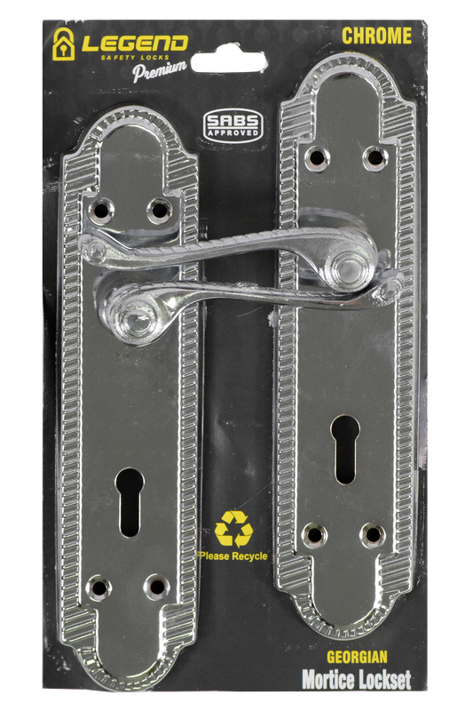 Lockset Georgian Chrome 8" SABS MT-L007