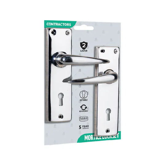 Lockset Mortice 2L CP SABS With Hinge