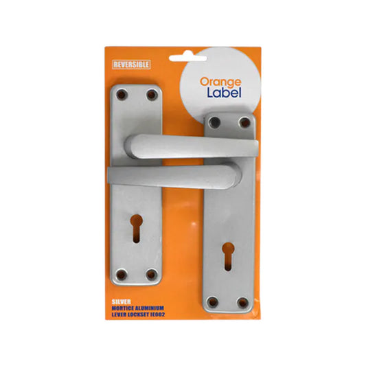 Lockset Mortice 2L Aluminium IE002 Silver O/L