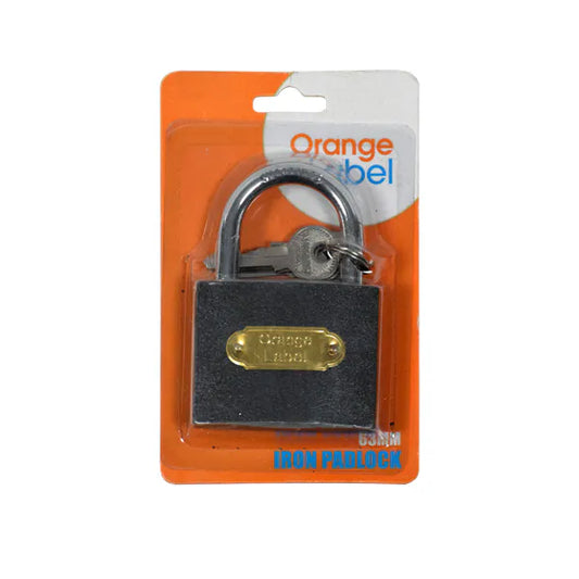 Lock Pad Iron 63mm H/D Blister
