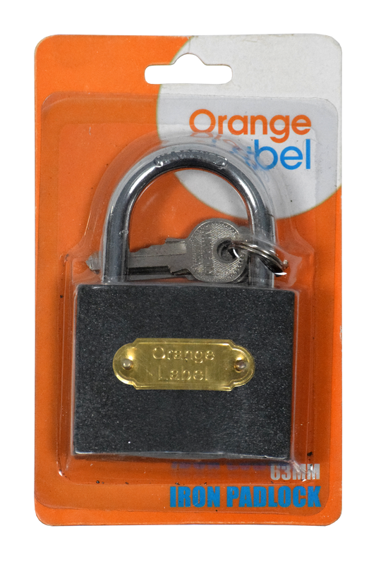 Lock Pad Iron 50mm Carded