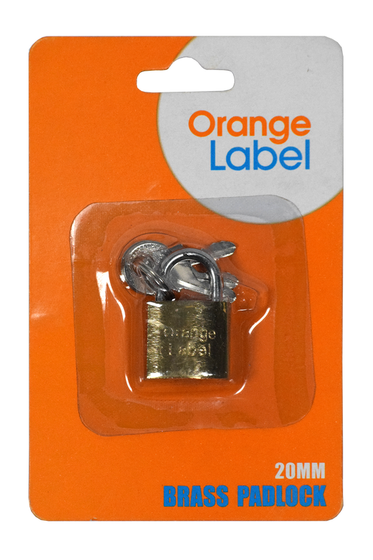 Lock Pad Brass 20mm Carded