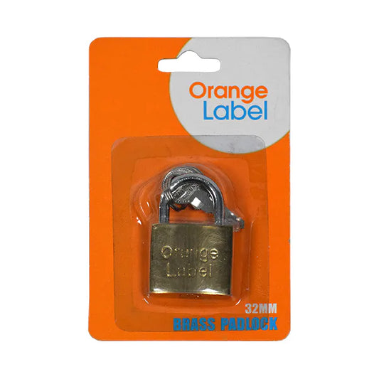 Lock Pad Brass 25mm Carded