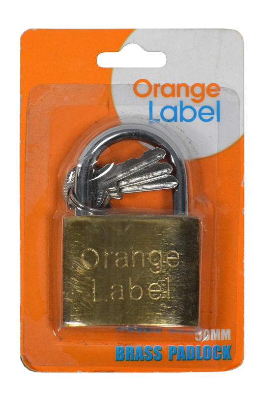 Lock Pad Brass 50mm Carded